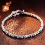 *7 inches Elegant Multicolor Moissanite Tennis Bracelet - Image 9