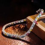 *7 inches Elegant Multicolor Moissanite Tennis Bracelet - Image 13