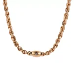 Cuba Link Luxe Necklace | 18K Yellow Gold Diamond Cuban Chain with Prism Barrel Pendant​ - Image 2