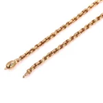 Cuba Link Luxe Necklace | 18K Yellow Gold Diamond Cuban Chain with Prism Barrel Pendant​ - Image 3