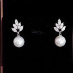 *Dazzling Marquise Moissanite Cluster Earrings with Suspended Freshwater Pearls - Image 5