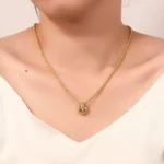 18K Yellow Gold Snake Head Pendant with Diamond Scales & Ruby Eyes​(Pendant Only) - Image 4