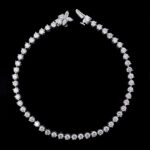 *Round moissanite Victoria Bracelet with Flower Lock - Image 6
