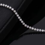 *Round moissanite Victoria Bracelet with Flower Lock - Image 7