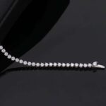 *Round moissanite Victoria Bracelet with Flower Lock - Image 8
