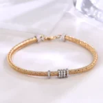 Rope Radiance Bracelet | 18K Yellow Gold Rope Chain with Round-Cut Diamond Accents - Image 5