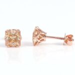 *Magnificent VVS Moissanite Princess Cut Stud Earrings - Image 4