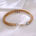 Warm-Tone Radiance Bracelet | 18K Yellow Gold Bracelet with Round-Cut Diamonds - Image 4