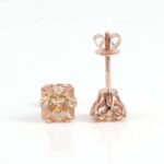 *Magnificent VVS Moissanite Princess Cut Stud Earrings - Image 3