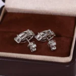 Diva 6ctw Moissanite/Lab diamond Stud Earrings - Image 8