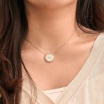 *16-Inch customizable pendant Necklace with Moissanite and White Shell - Image 7