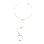 Elegant Pear Cut Lab Diamond Slave Bracelet with Delicate Chain