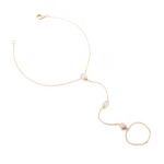 Elegant Pear Cut Lab Diamond Slave Bracelet with Delicate Chain