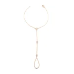 Elegant Pear Cut Lab Diamond Slave Bracelet with Delicate Chain