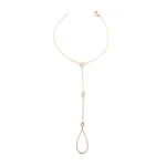 Elegant Pear Cut Lab Diamond Slave Bracelet with Delicate Chain