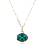 4CT Classic Oval Cut Lab Emerald Pendant Necklace Design(pendant only)