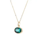 4CT Classic Oval Cut Lab Emerald Pendant Necklace Design(pendant only) - Image 2