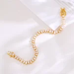 *Pear Cut Moissanite Tennis Bracelet Classic Teardrop Strand Style - Image 3