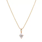 Oval-Cut Lab Diamond Pendant in 18K Yellow Gold With Round-Cut Lab Diamond (Pendant Only)