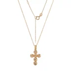 Divine Light Cross Pendant | 18K Yellow Gold Cross Pendant with Lab Diamonds(pendant only) - Image 2