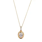 Vintage Oval Pendant | Oval-Cut Lab Diamond in 18K Yellow Gold (Pendant Only)​