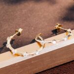*Charming Yellow Gold Moissanite Hoop Earrings - Image 5