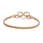 Two-Sided Infinity Buckle Pendant | 18K Gold Infinity Symbol with Diamond & Ruby Sides(pendant only) - Image 4