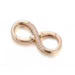 Two-Sided Infinity Buckle Pendant | 18K Gold Infinity Symbol with Diamond & Ruby Sides(pendant only)