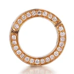 Universal Diamond Clasp | 18K Yellow Gold Convertible Clasp with Full Circle Lab Diamond Pavé