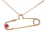 Dual-Function Diamond Pendant | 18K Brooch/Pendant withDiamonds(pendant only)