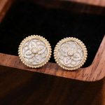 Elegant Floral Moissanite Stud Earrings