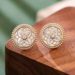 Elegant Floral Moissanite Stud Earrings - Image 4