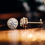 *Elegant Round Cut Yellow Gold Moissanite Earrings - Image 3