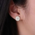 Elegant Floral Moissanite Stud Earrings