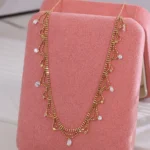 Lace Diamond Cascade Necklace | 18K Yellow Gold Lace-Inspired Chain with Round-Cut Lab Diamonds - Image 6