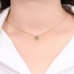 Round Cut Colored Gemstone Pendant Flower Clip-on Charm Style (Not Including Chains) - Image 5