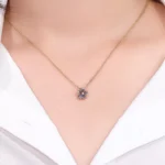 Round Cut Colored Gemstone Pendant Flower Clip-on Charm Style (Not Including Chains) - Image 7