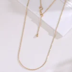 18K Yellow Gold Beaded Chain with Adjustable Extension - Image 6
