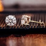 *Stunning four claw setting Moissanite Round Cut Stud Earrings - Image 5