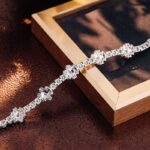 *5.5 inches Exquisite Flower Design Tennis Bracelet - Image 5