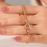 Universal Diamond Clasp | 18K Yellow Gold Convertible Clasp with Full Circle Diamond Pavé - Image 4