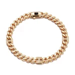 Monaco Lab Diamond Link H-Bracelet | 18K Yellow Gold Lab Diamond Chain with Pave Links​​