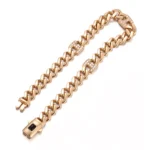 Monaco Diamond Link H-Bracelet | 18K Yellow Gold Diamond Chain with Pave Links​​ - Image 2