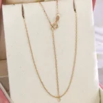Classic Cable Elegance Necklace | 18K Yellow Gold Delicate Cable Chain - Image 5