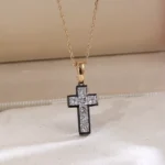 Divine Light Cross Pendant | Princess-Cut Lab Diamond 18K Gold Cruciform Pendant (Pendant Only) - Image 6