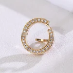 Universal Diamond Clasp | 18K Yellow Gold Convertible Clasp with Full Circle Lab Diamond Pavé