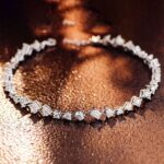 *Exquisite Multiple stone cuts White Gold Moissanite Bracelet - Image 5