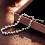 *Exquisite Multiple stone cuts White Gold Moissanite Bracelet - Image 7