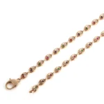 18K Yellow Gold Pig-Nose Chain ​| Interlocked Hoop Gemstone Necklace - Image 4