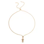 18K Yellow Gold Leopard Majesty Necklace | Diamond-Accented Feline Head on Chain​
